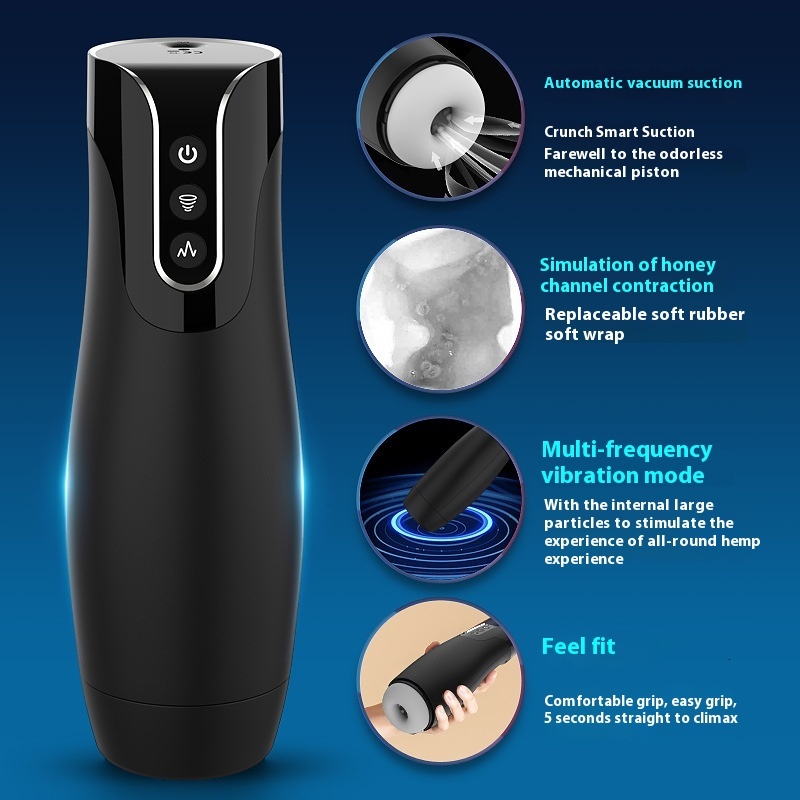 Smart Sucking Telescopic Cup Deep Throat Male Stimulation Oral Masturbator Sex Toy