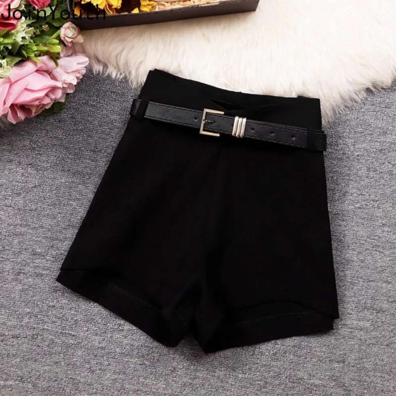 Temperament Women Clothing 2 Piece Sets Strapless Backless Sexy Vest High Waist Shorts Outfits Korean Summer Black Chic Suit