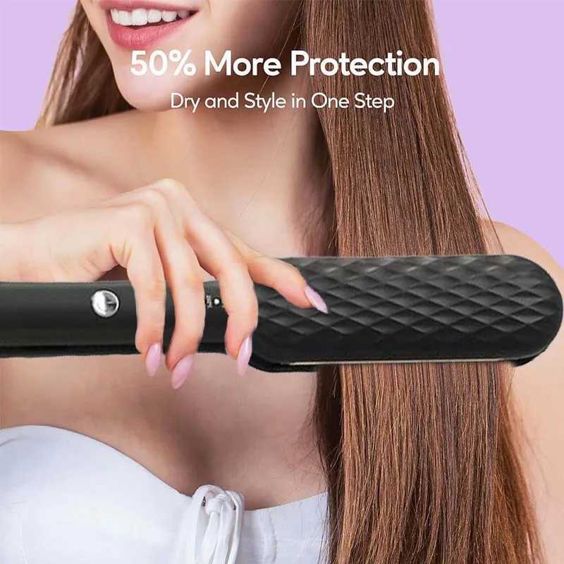 Professional Negative Ion Hair Styling 4 Speed Hair Straightener 2 In 1 Fast Heating Ceramic Flat Iron Hair StraighteningXJ250621