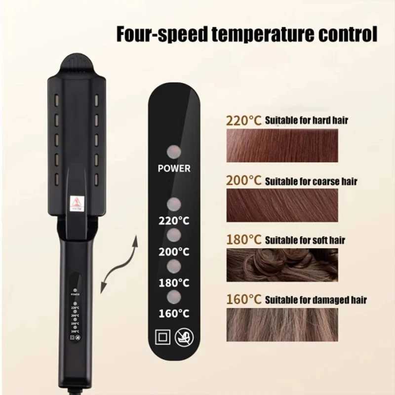 Hair Straightener Four-gear Temperature Adjustment Ionic Flat Iron Curling Iron Hair Curler for Women HairXJ250621