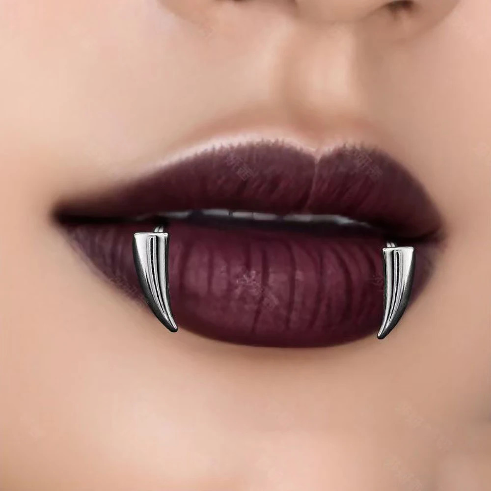 Fashion Tusk lip Stud Free Piercing Smooth Crescent Lip Clip Unisex Men Women Trend Personality Lip Ring Jewelry 250617