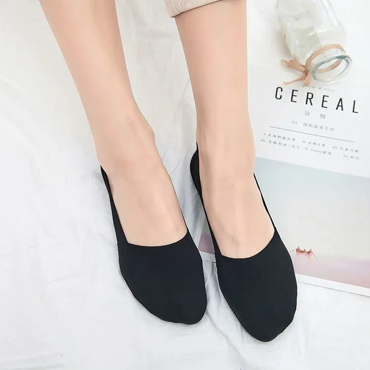 5 Pairs Women Socks High Quality Matching Casual Socks Summer Thin Cotton Bottom Non-slip Invisible Low Short Socks Breathable 250619