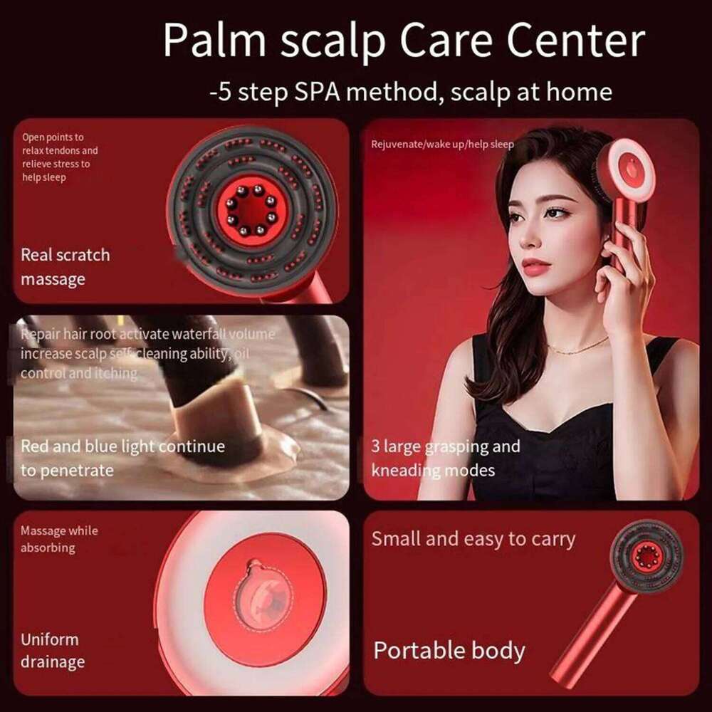 Scalp3 Massaging Brush Shiatsu with IPX7 Waterproof Cordless Electric Massager for Scalp & Hair