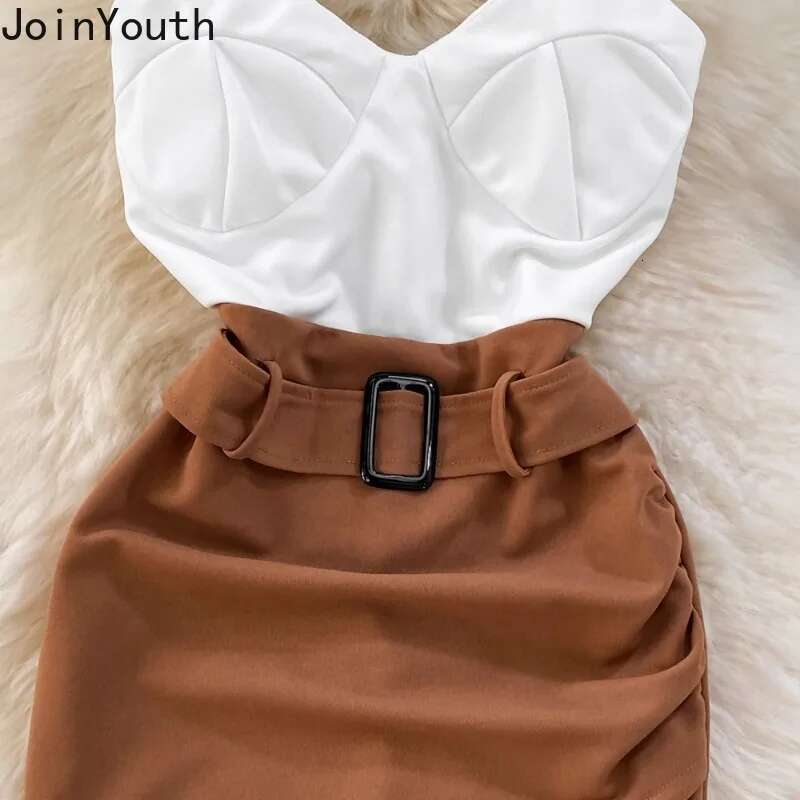 Chic Sexy Dress Women Strapless Suspender Irregular Summer Robe Femme 2025 Vestidos De Mujer Contrast Color Bodycon Mini Dresses