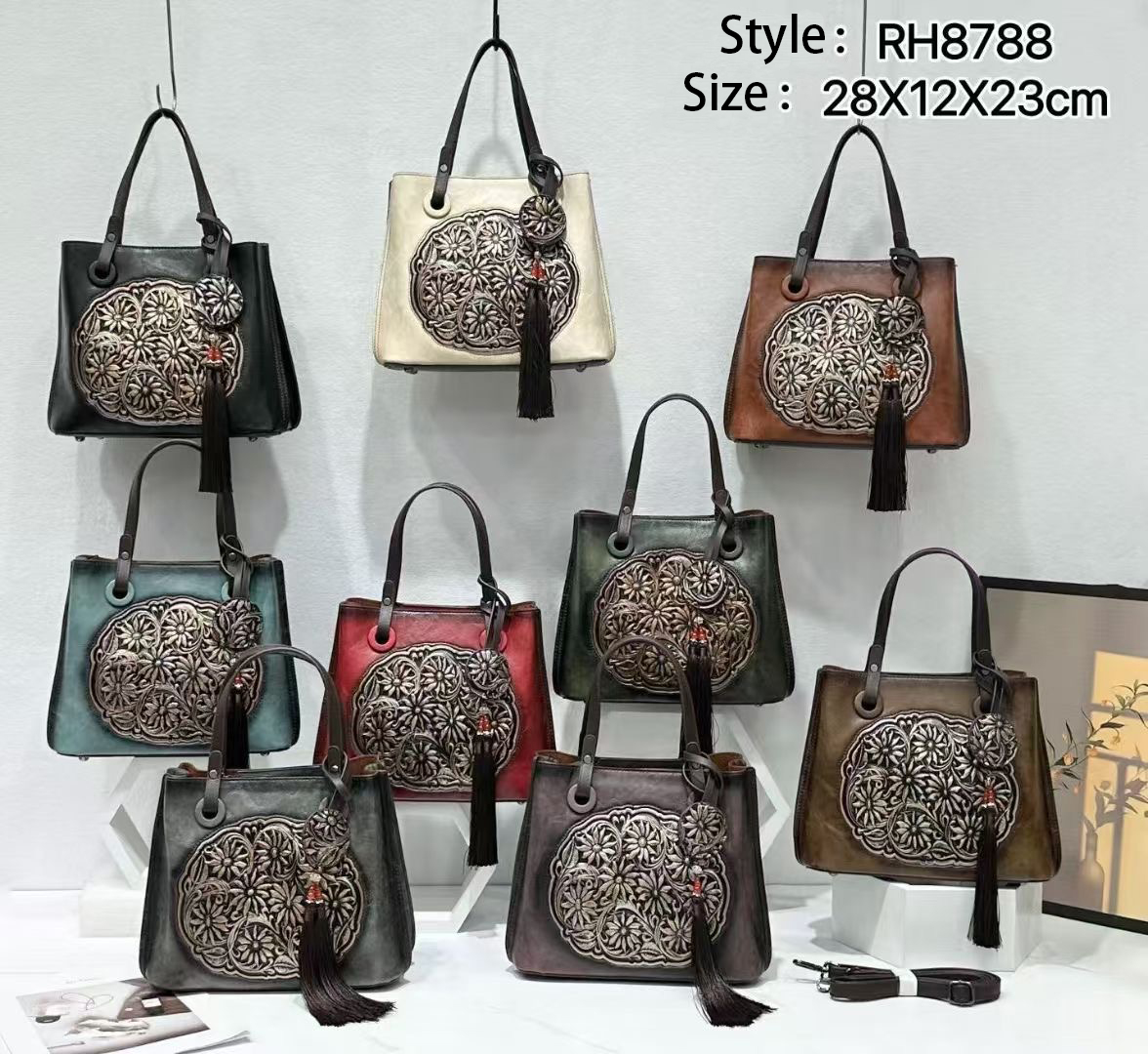 RH8788 Chinese Floral - Embroidered Handbags designer bag Support customization
