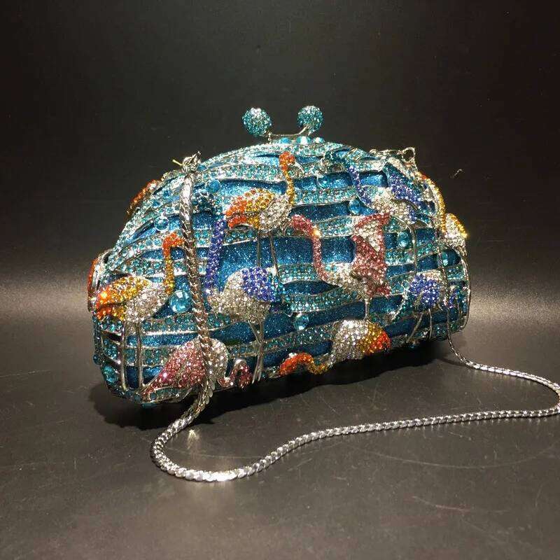 Designer bags XIYUAN Women Crystal Stones Evening bags Blue Party Handbag Wedding clutch Bag Purse Dia Clutches Bags Bridal Handbags