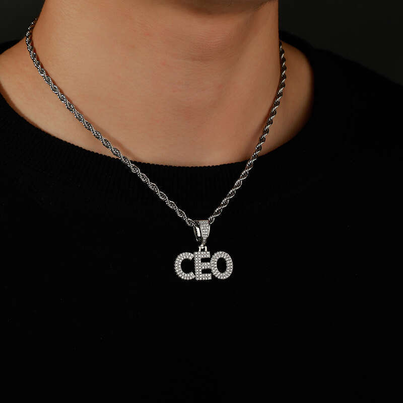 Jin Ao Small Letter Pendant Simple Personality DIY Splicing Necklace Trendy Accessories