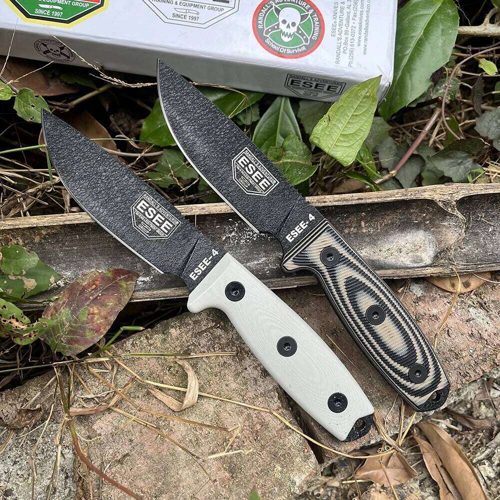 High Hardness Multifunctional Outdoor ESEE-4 Straight Knife with Kydex Sheath Tactical Hunting Portable Camping Cutting Tool EDC