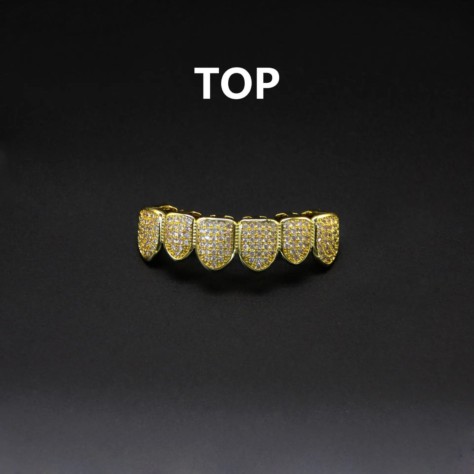 CZ Teeth Set For Unisex Top Bottom Mouth Gold Silver Color Grills Tooth Cap Removable Dental Fashion Jewelry 250613