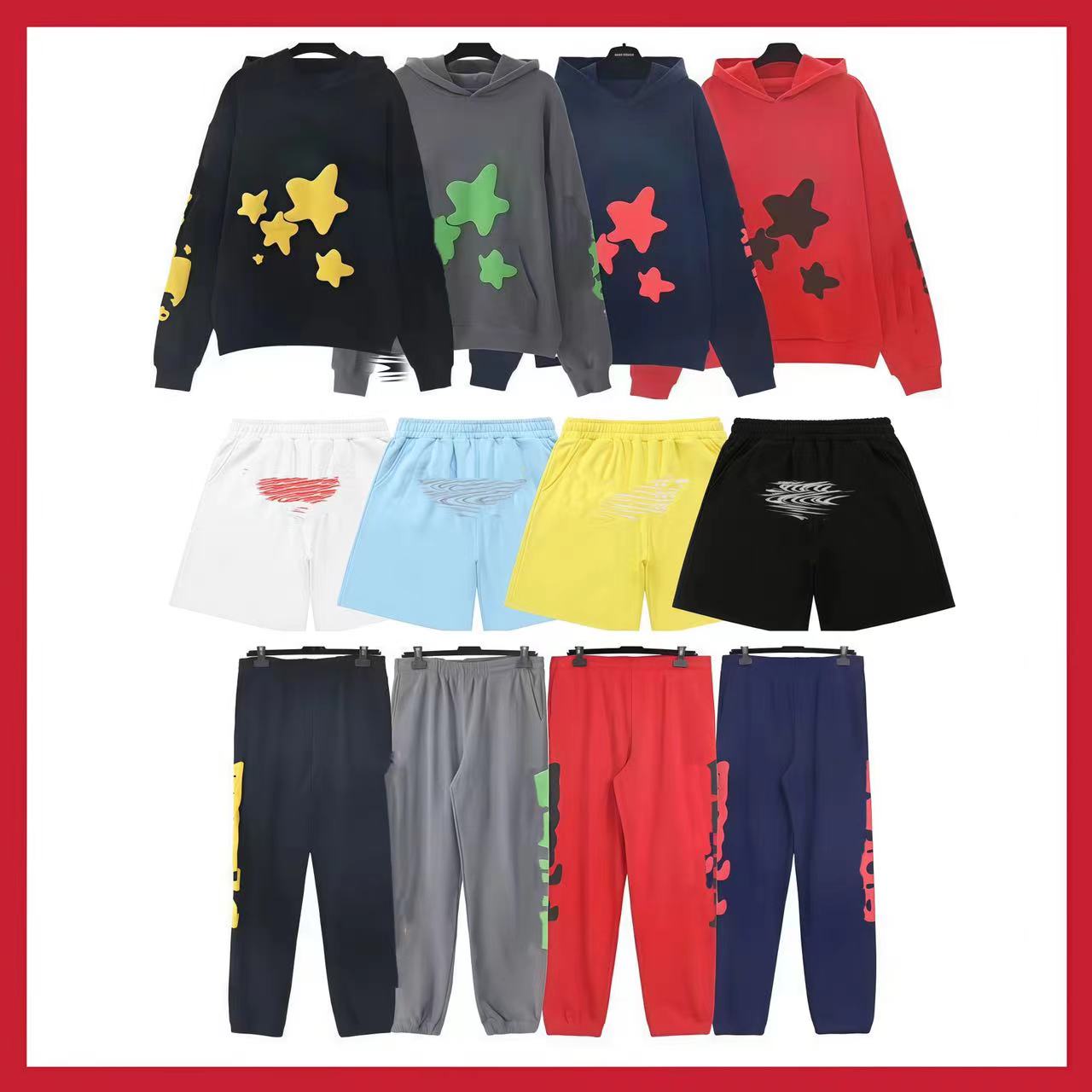 Hoodie Designer tops shorts shirts Men's and Women's Sportswear Men's T-shirt Fashion Loose Hip Hop Hoodie with Women's Pink Sportswear Design US size S-XL