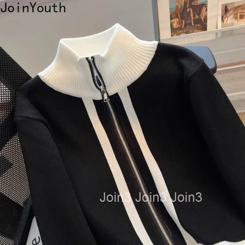Cardigan Women Clothing Turtleneck Zipper Tunic Sueter Mujer Fall Winter Clothes Casual Fashion Knitted Cropped Sweater Coat