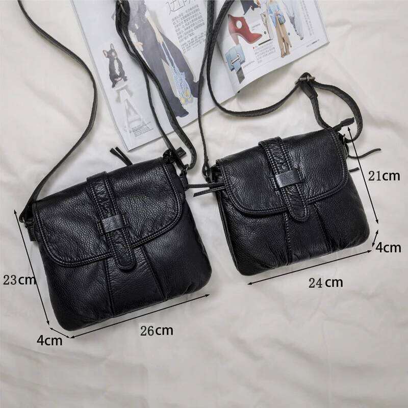 Soft leather Women Messenger casual women's shoulder Crossbody female handbag Black bolsa feminina girl bag