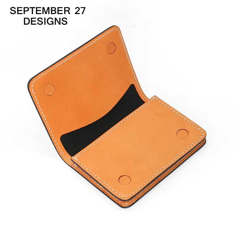 Business Card Case Genuine Leather Men Wallets Magnetic Coin Purses Cowhide Canvas Women Money Bag Z250621
