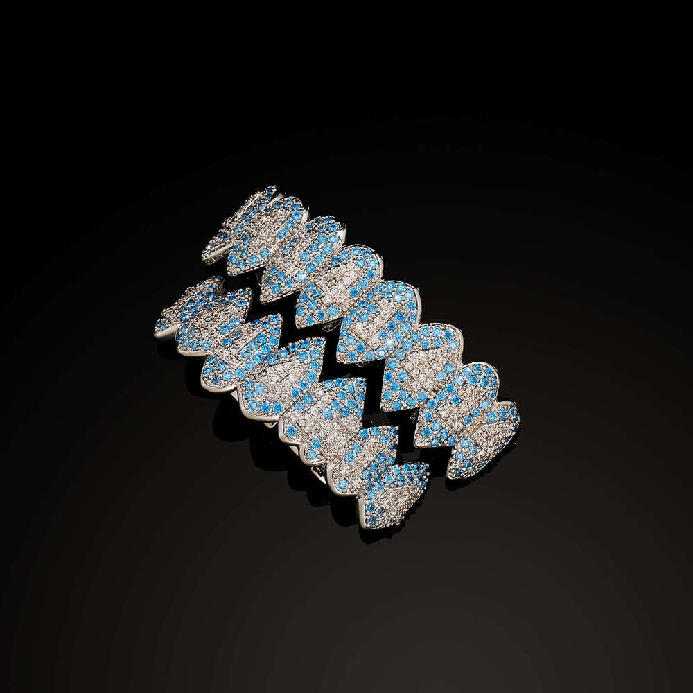 Full Dia Hip-Hop Brace Copper Inlaid Zircon HIPHOP Trendy Jewelry