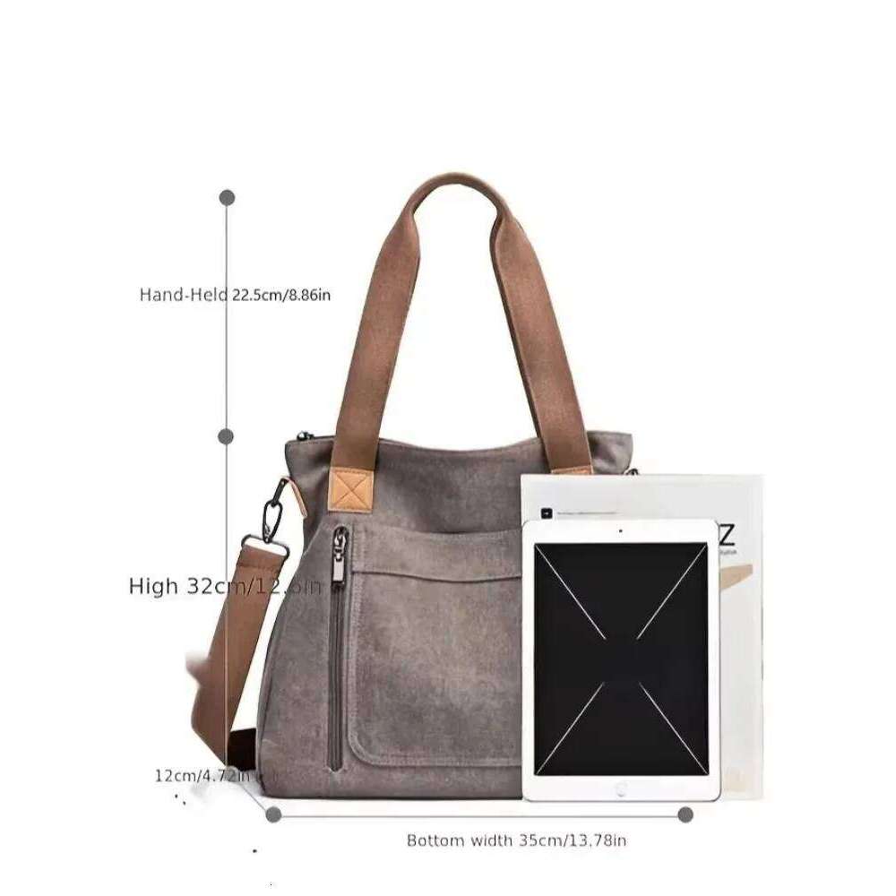 Large Capacity Women's Canvas Tote Bag, Durable And Stylish Single Shoulder Everyday Use, Casual Messenger Bag For Women