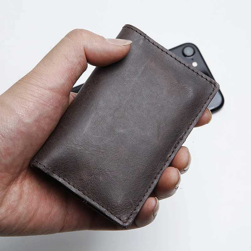 LANSPACE mens leather card holder small case fAshion card id holders Z250621