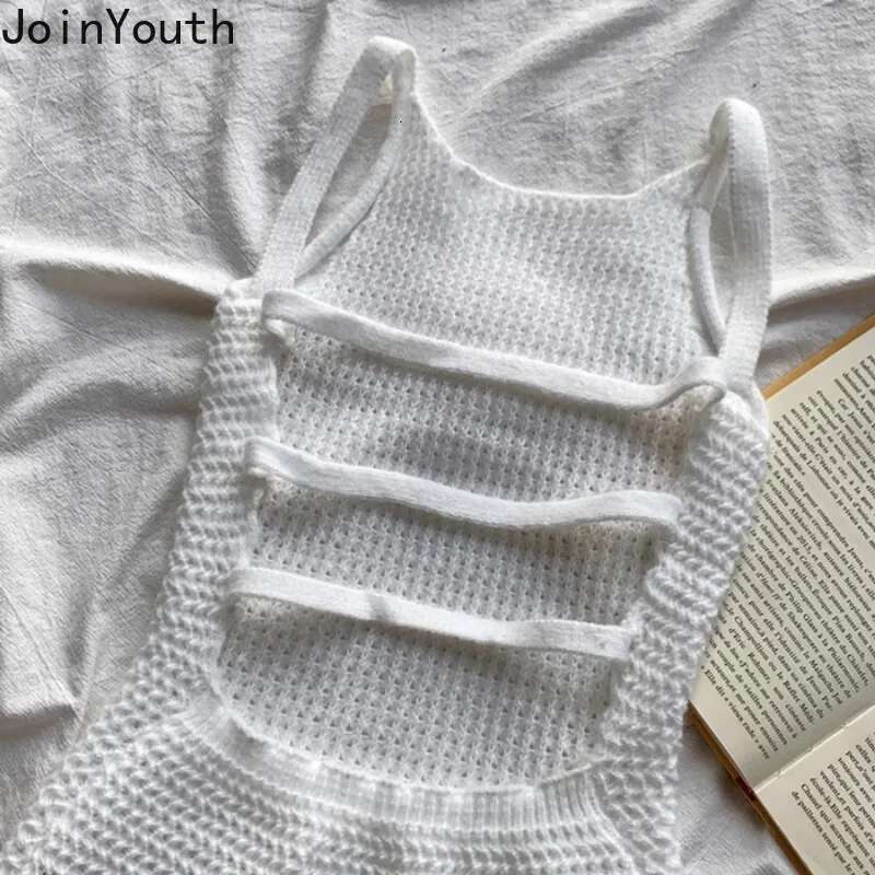 Sexy Summer Dresses for Women Knitted White Robe Femme 2025 Vestidos De Mujer Sleeveless Backless Slim Fit Bodycon Mini Dress