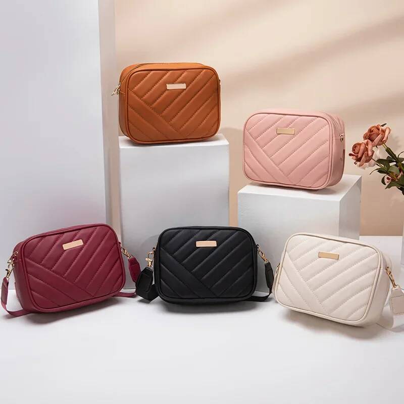 DHGM Fashion Women's Small Crossbody PU Leather Messenger Bags Zipper Handbags Designer Purse Summer Travel Bag for Female