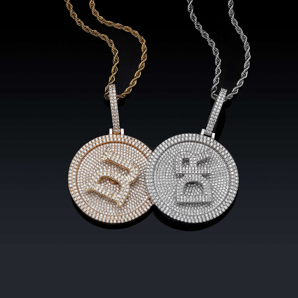 Jin Ao Men's Trendy Necklace Rotatable Pendant INS Style Letter Exaggerated Rap Accessories