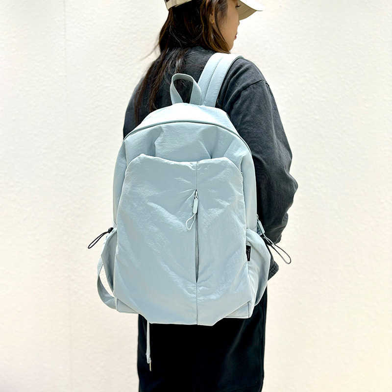Backpack Simple For Female College Students Baistu Solid Color Lightweight Casual Fashion Travel Laptop Backpack