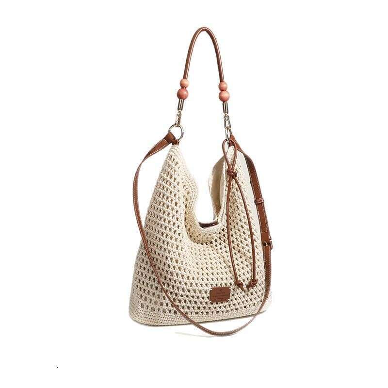 Shanxia Nanfeng Woven for Women, Beach Vacation Style, Imitation Rattan Tote Bag, Large Capacity Yarn Straw Bag