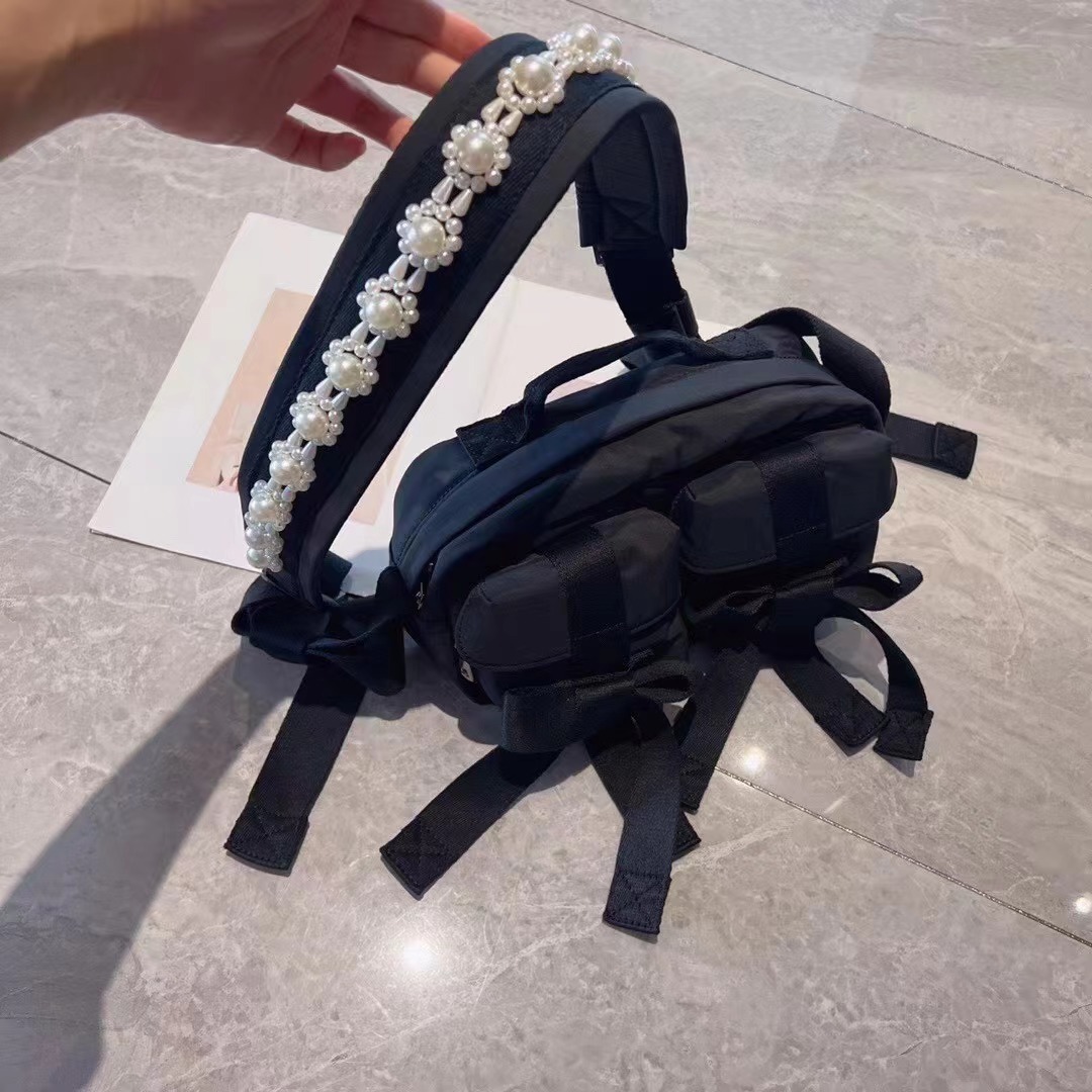 Free shipping designer bag 2023 Autumn New Casual Trendy Cool Sweet Jubilee Hot Girl Bag Pearl Bowknot Shoulder Bag Crossbody Bag Multi-pocket Women