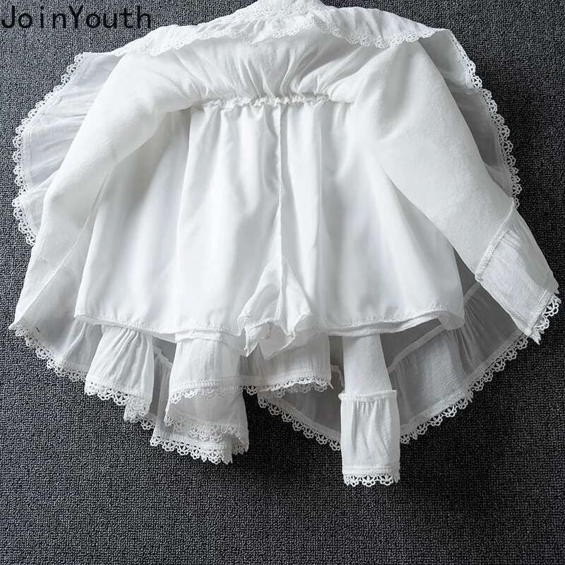 Summer Skirts Women Clothing 2025 Faldas Mujer De Moda Patchwork Lace Irregular Jupe Korean Saia Fashion Sweet White Mini Skirt