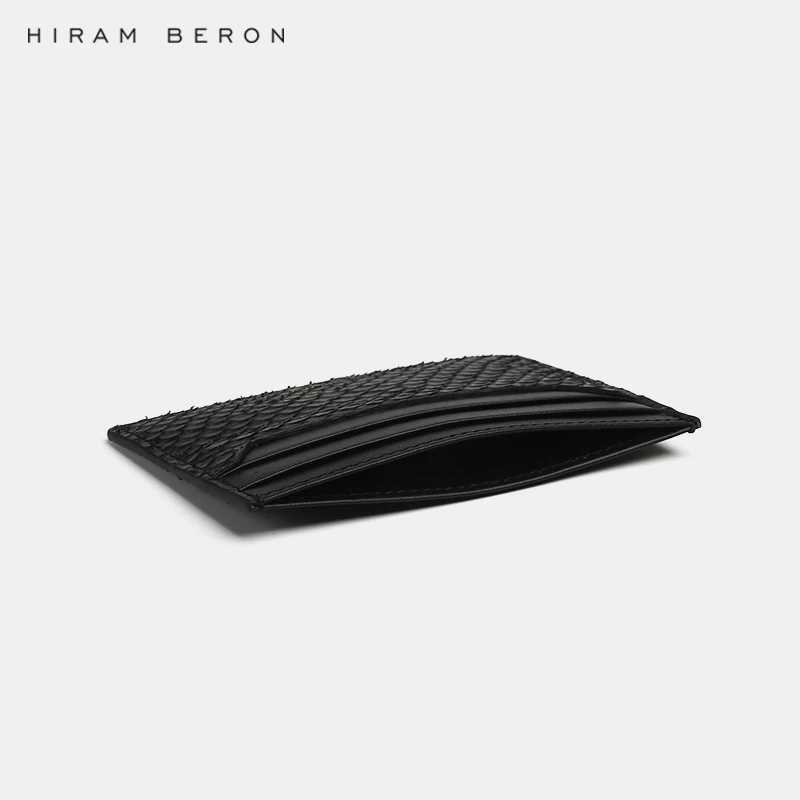 Hiram Beron Python Skin Kredi Kart Tutucu Deri rnler Ylan Czdan Siyah Krmz Renk Hediye Erkekler Kocaya Dropship Z250621
