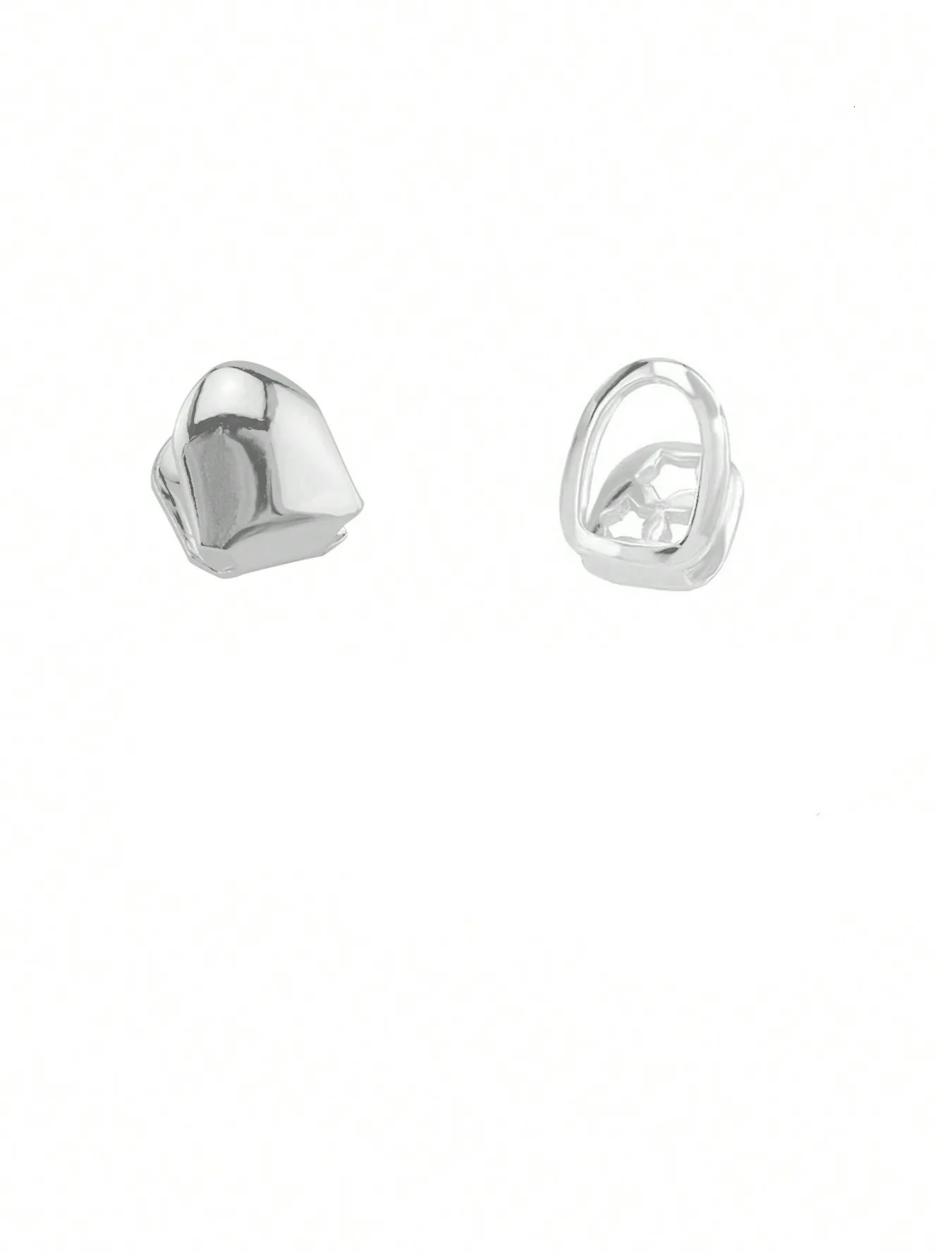 SixHollowedOut Flat Teeth HipHop Braces ThreePiece Set Stage Prop 250613