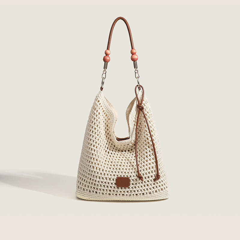 Hotwind Summer New Women's Pastoral Hollow Shoulder Bag Vacation Style Large Capacity Handbag