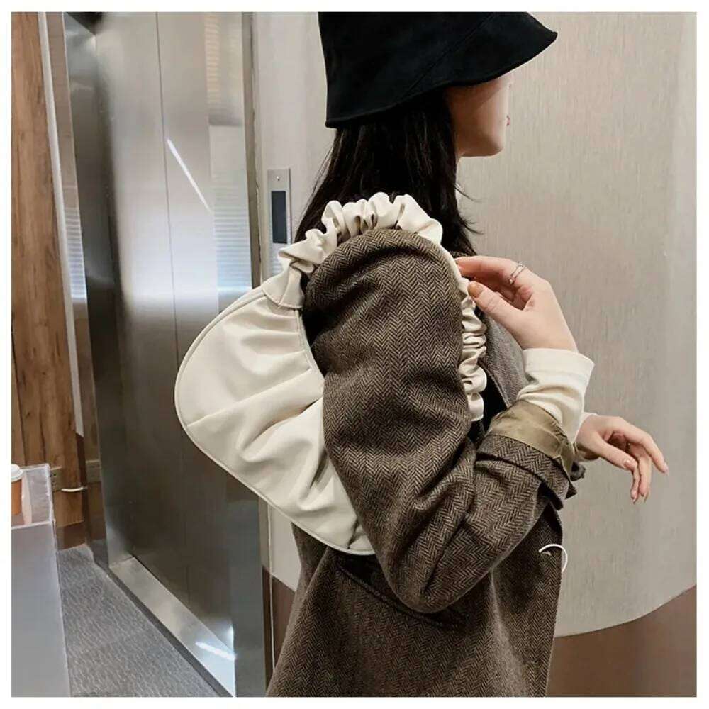 Hot Selling Fashion Pleated Handlebags For Women PU Cloud Leisure Armpit Bag Shopping Shoulder Dumpling Handbag Female Hand Bags Designer Bags