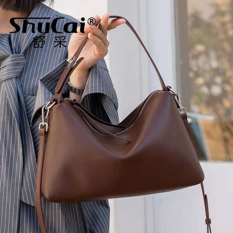 Genuine Leather Fashon Brand Designer Women Shoulder Crossbody Black Bags Ladies High Quality Handbag Coffe White Brown 2025/06/22
