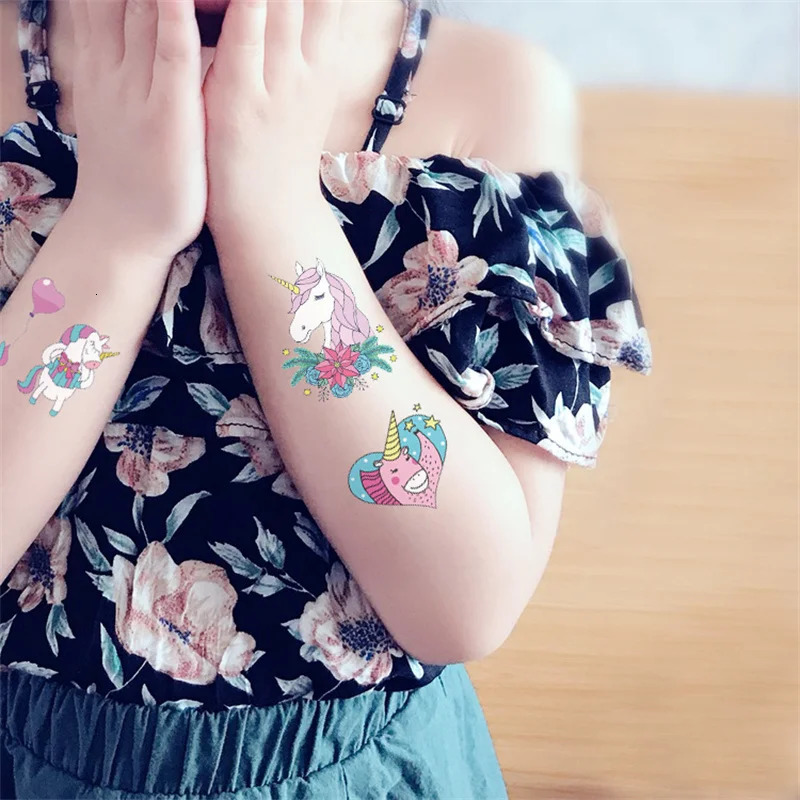25Pcs Small Unicorn Temporary Tattoo Stickers Cartoon Rainbow Horse Pattern For Kid Birthday Party FavorsGiftsStocking Stuffer 250619