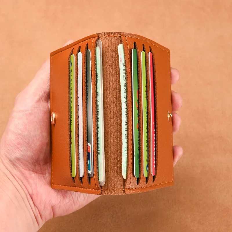 Ultra-thin Small Bank Card Multi Card Slot Card Holder Wallet for Women Men Bag Male Card Holder Solid Leather Wallet Z250621