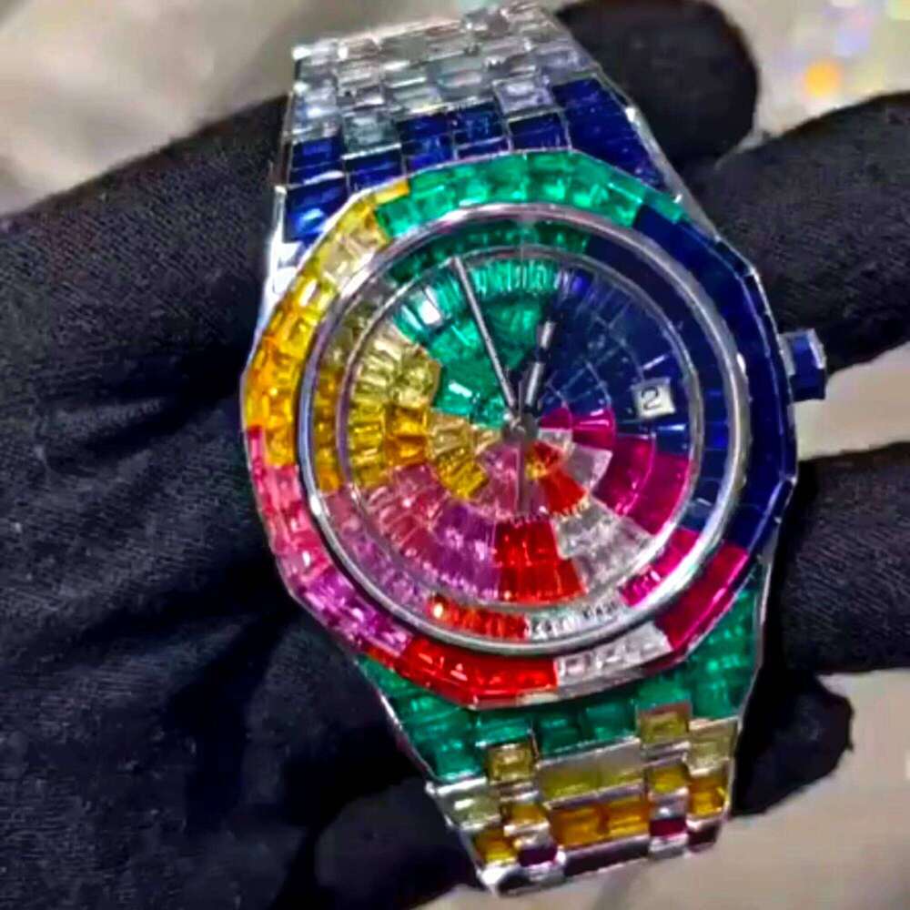 Custom Hip Hop Brand New High Quality Iced Out 2024 Luxury Arrival Original Men's Moissanite Diamond Quartz Watch