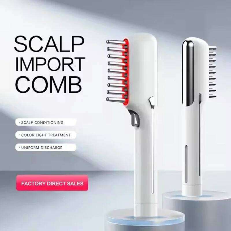 LED Red Light Scalp Brush For Spa Anti Loss Care Electric Hair Growth Massage Comb Microcurrent Head Skin Applicator