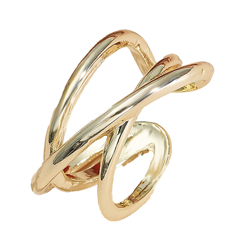 Fresh Japanese And Korean Sweet Plain Circle For Women, Unique Wrapped Design, Adjustable Open Ring, Index Finger Ring