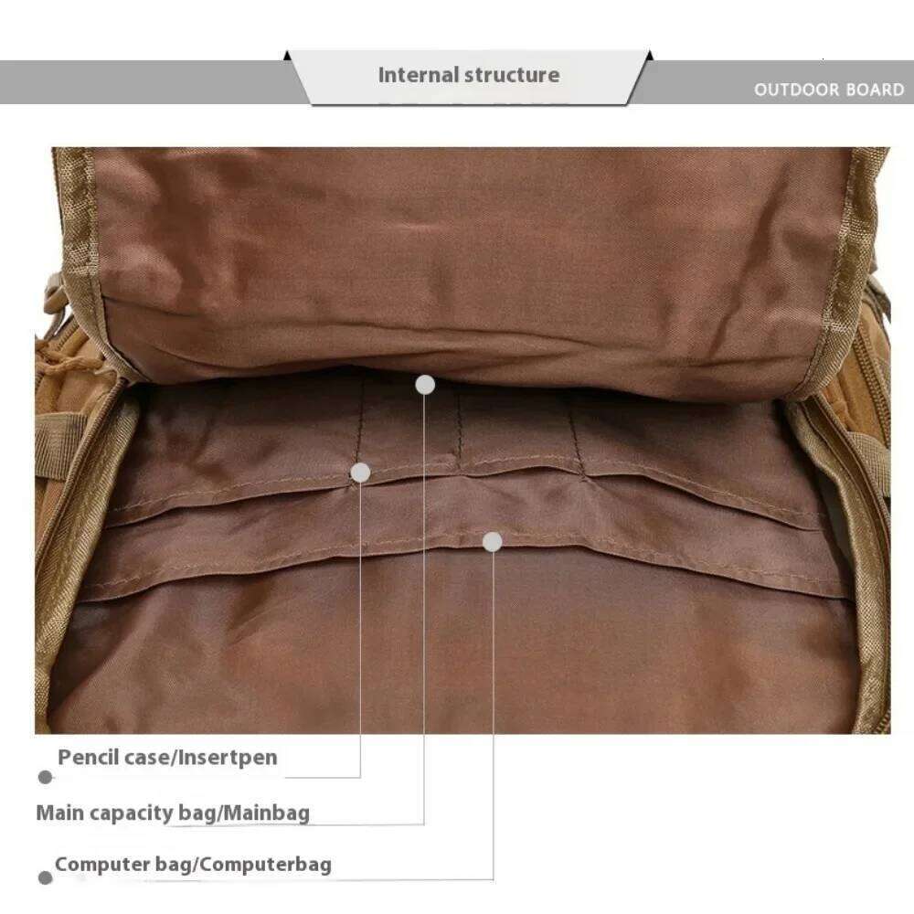 50L Military Tactical Backpack 3 Day Assault Pack Camping Hiking Daypack Army Molle Rucksack Outdoor Sport Hunting Climbing Bag