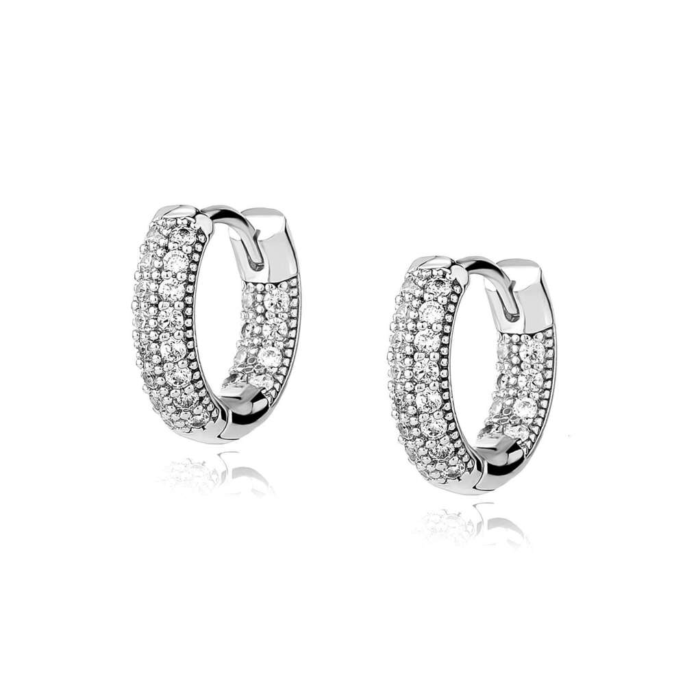 Heavy Craft High-Quality Zircon Full Dia Circle Niche Commuter Advanced Sense Gold Australian Jewelry Earrings Ear Accessories