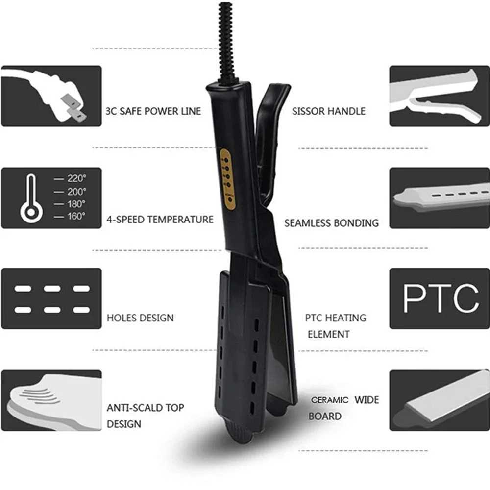 Professional Flat Iron Hair Straightener Dual Voltage Instant Heating Curling Iron Hair strainghtner iron Small curling ironXJ250621