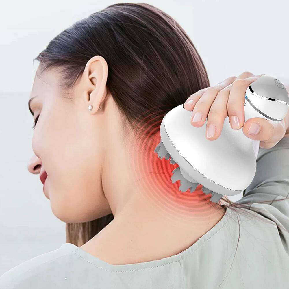 Electric 3D Head Deep Tissue Promote Hair Growth Antistress Relax Body Neck Massage Health Care Wireless Scalp Massager