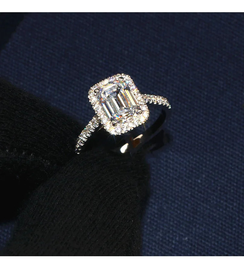 CC Rings For Women Silver Color Cubic Zirconia Ring Bridal Wedding Engagement Fine Jewelry Accessories CC3123 250617