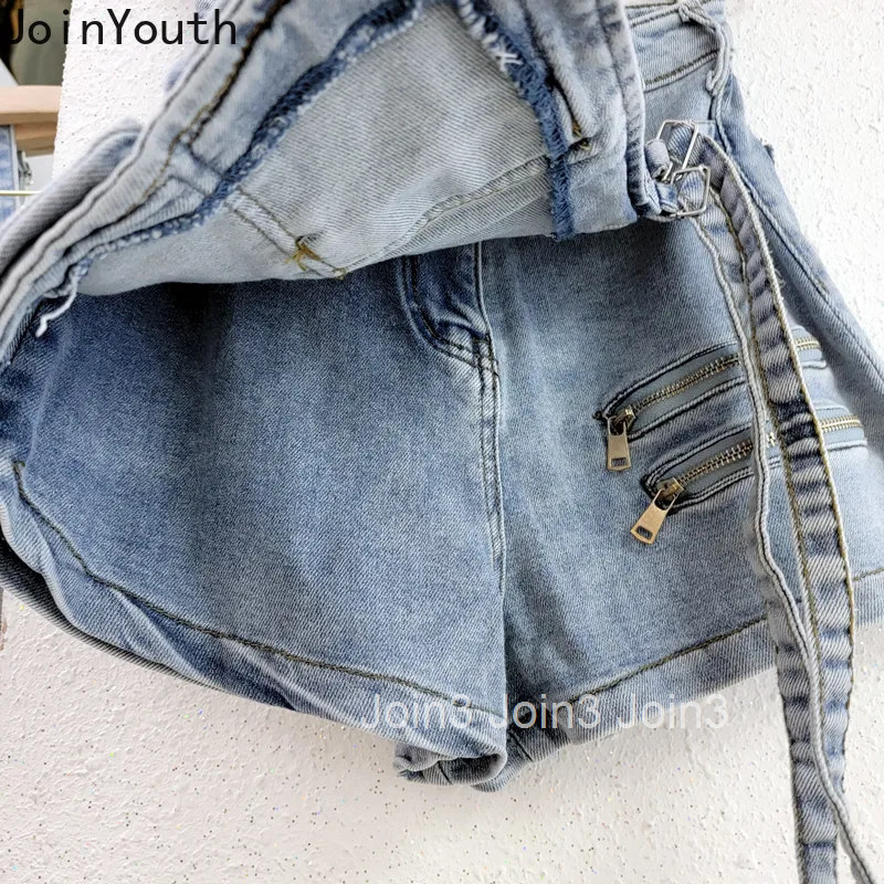 Women Y2k Denim Skirt 2025 Faldas Mujer De Moda Streetwear Fashion Jupe Casual Summer Saia Casual Pocket Irregular Mini Skirts