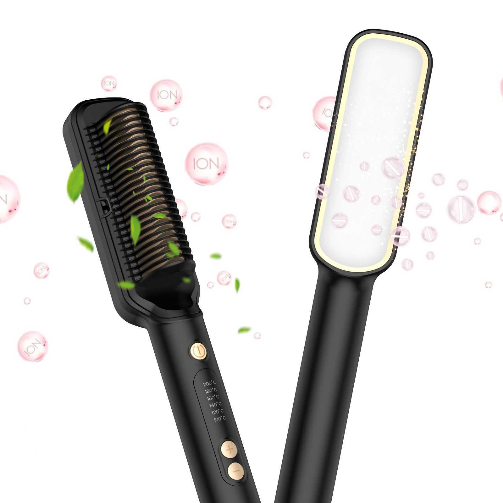 Hair Straightener Brush Hair Straightener Comb Straightening Brush for Women Easy to Use Hair Care ToolXJ250621