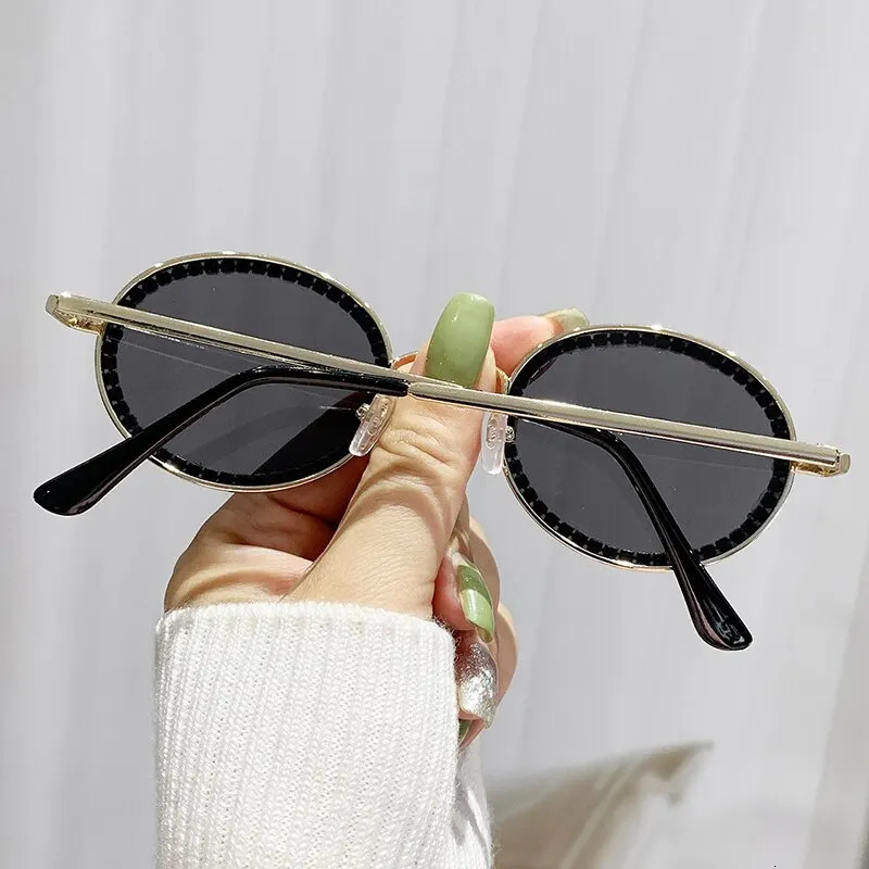 Large Frame Rhinestone Sunglasses UV Protection Crystal Sunglasses Diamond Studded Glasses Outdoor Sports Sunglasses 250617