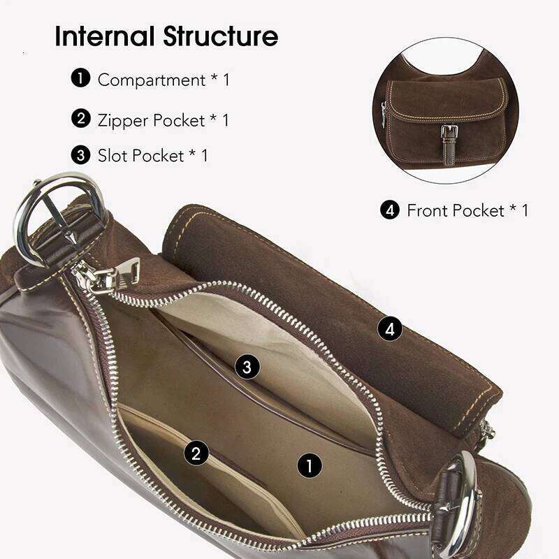 Donna-In Natural Suede Handbag Genuine Cow Leather Coffee Shoulder Underarm Bag Winter New Style Large Capacity Crossbody