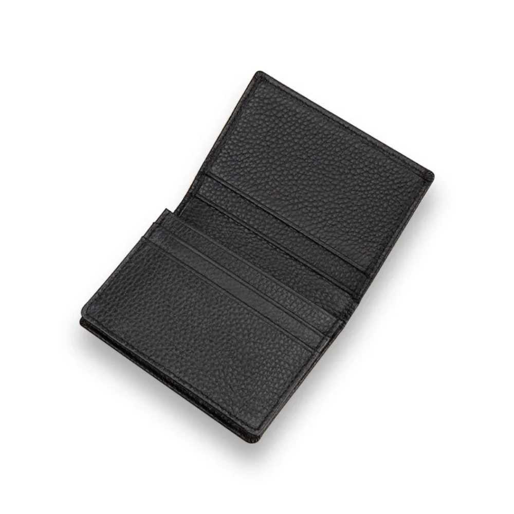 Genuine Leather Mens Business Card Holder High-grade Gift Litchi Grain Head Layer Cowhide Business Card Case Z250621