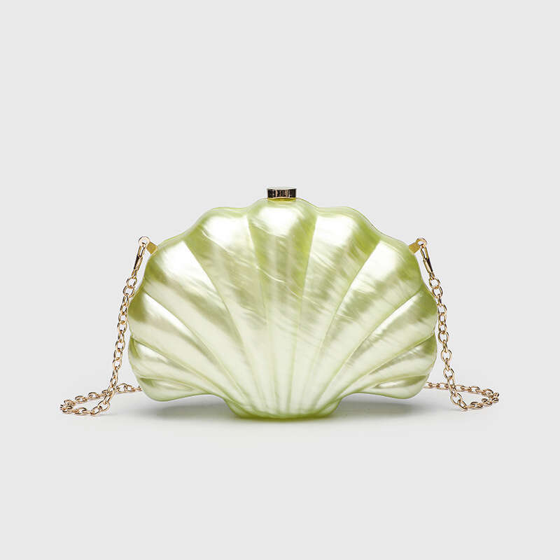 New Style Trendy Crossbody Irregular Shell Acrylic Fashion Wedding Evening Clutch Bag