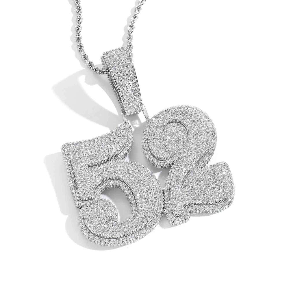 Hip Hop Large Letter Number Splicing Combination DIY Pendant Custom Necklace Exaggerated Unisex Jewelry a5fd