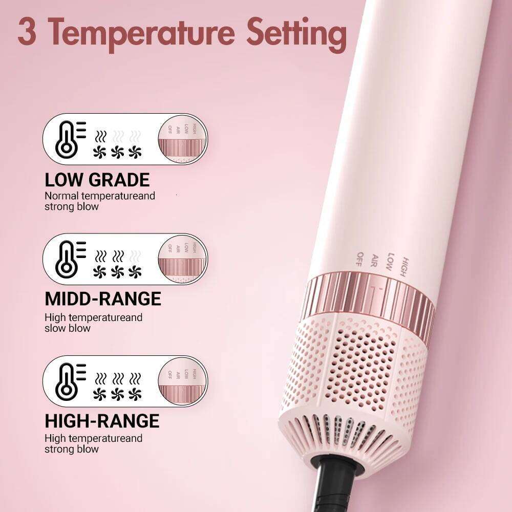 Hair Dryer Brush Detachable 5-In-1 Styling Drying System, Fast Drying, Curl Smoothing And Styling, Automatic Curling Iron